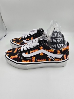 NEW! VANS x THRASHER Old Skool Mens Sz 4.5 Black Skate Skater Low Sneakers Shoes
