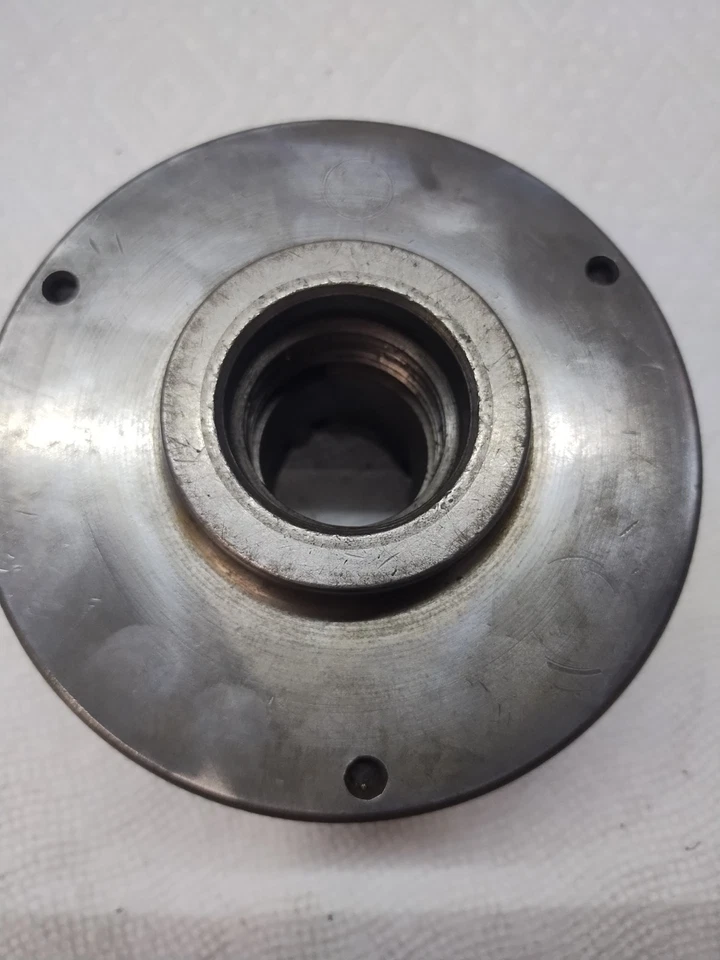 Portabrocas de torno South Bend 6005 de 3 mordazas raro - 5" de diámetro - 1-1/2" X 8 parte posterior Foto 4 de 4