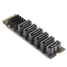 M.2 to SATA3.0 Adapter Card, 6Gbps High Speed ASM1166 M EKY PCIE3.0 to...