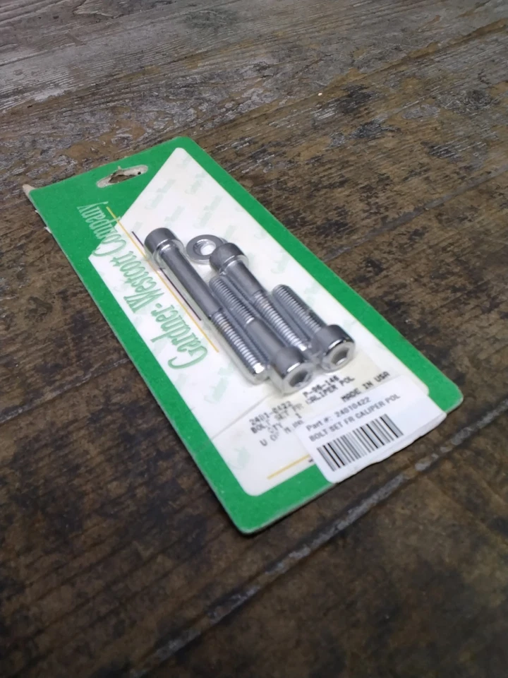 Harley-Davidson 08-17 Dyna SFT Front Brake Caliper Polished Bolt Kit P-96-146 - Image 4 of 4