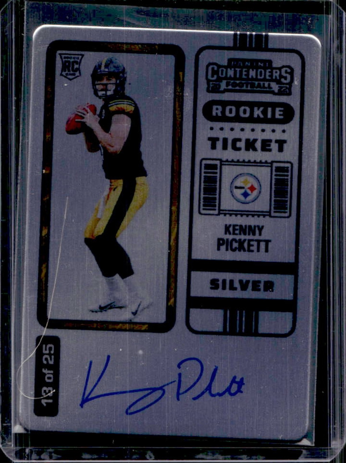 2022 Contenders Kenny Pickett Rookie Ticket RPS RC Silver Auto #13/25 Steelers