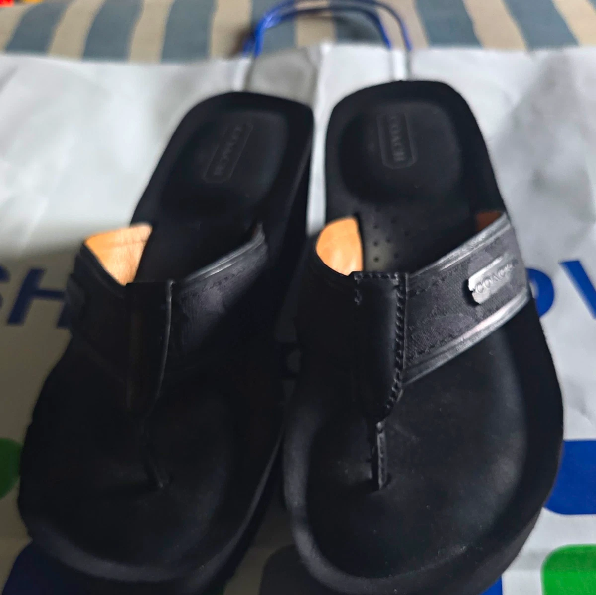 Coach Black Sandals for Men for sale | eBay