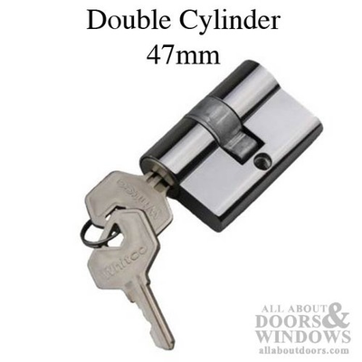 #ad Whitco Euro Type Wafer Disc Keyed Double Cylinder Chrome 47mm $17.57