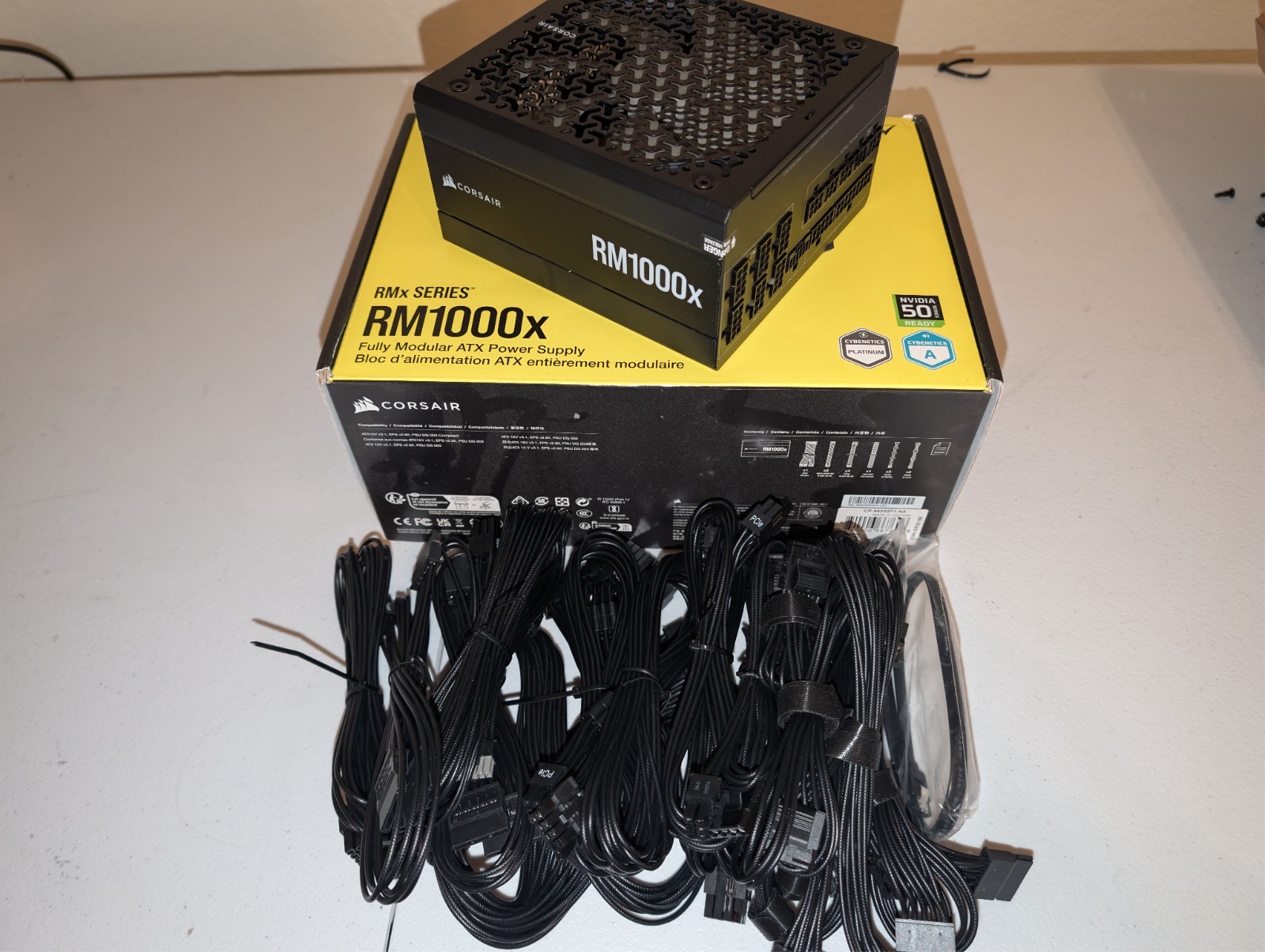 Corsair RM1000x 1000W ATX 3.1 Fully Modular Power Supply CP-9020271-NA Open Box image 2