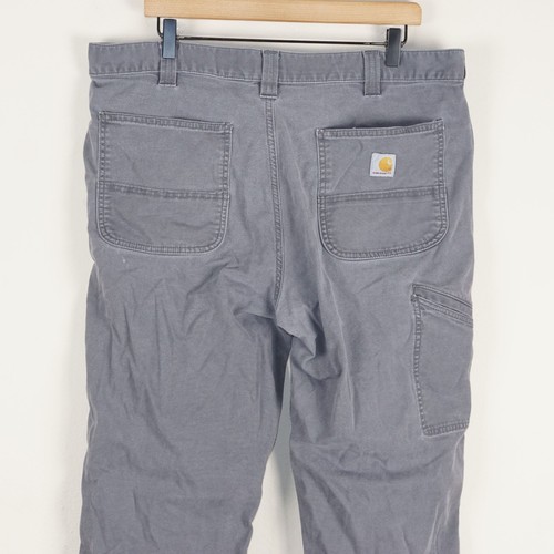 Pantalone uomo Carhartt Relaxed Fit robusto flessibile grigio misto cotone tg 38 x 32 - Foto 4 di 18