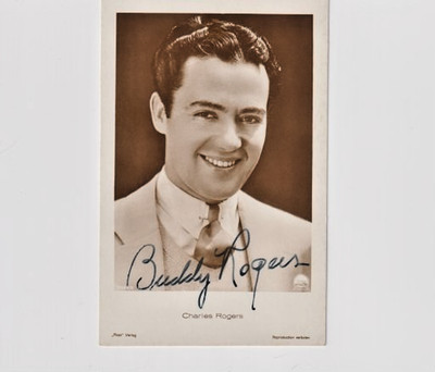 Charles ''Buddy'' Rogers   1999 Autogramm original signiert AK 14 x 9 Schauspieler