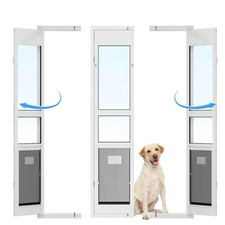 Dog Door for Sliding Glass Door with Magnetic Flat, Installed on Either Left ...
