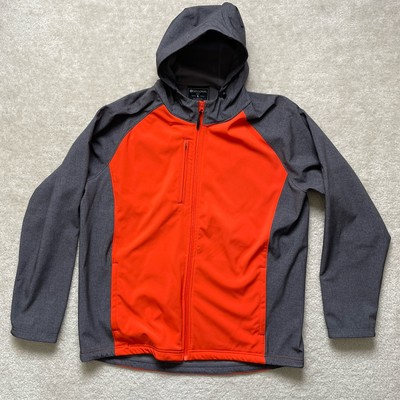 Holloway Raider Softshell Jacket Mens Large Carbon Gray Orange 229157