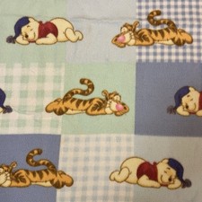 Winnie The Pooh Fleece Baby Blanket Crib Receiving Sleepytime Pooh Tigger 38x28