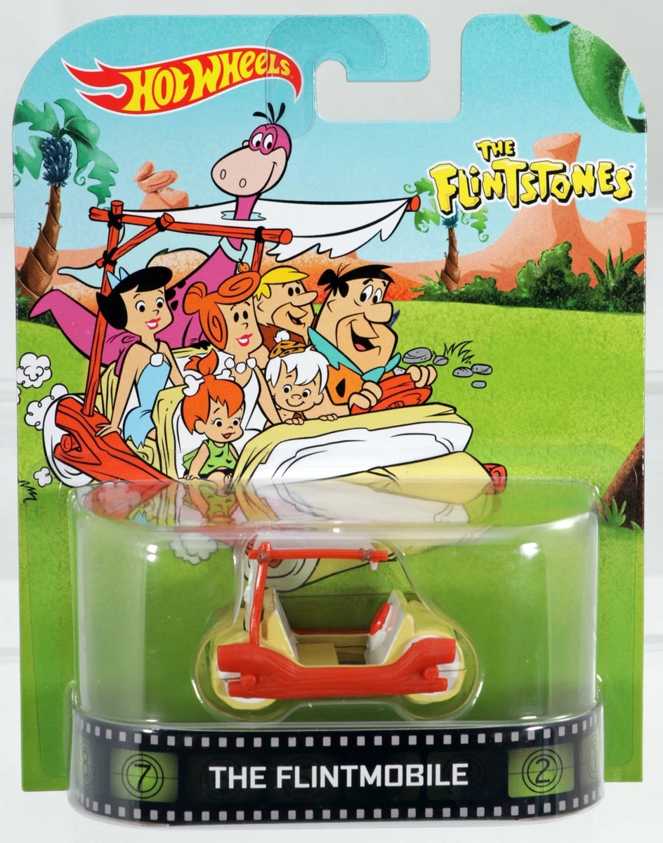 Hot Wheels 1/64 La Flintmobile (The Flintstones) - Série Retro Entertainment, Multicolore, Neuf