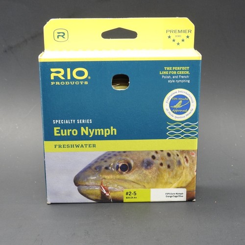 Rio Premier Euro Nymph #2-5 Fly Line. Orange/Sage/Olive. (V).