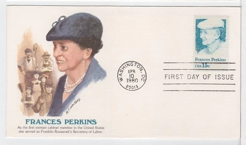 TurtlesTradingPost- Frances Perkins - 1980 - FDC #1821 - Fleetwood Cachet
