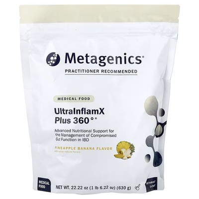 2 X  Metagenics, UltraInflamX Plus 360�, Medical Food, Pineapple Banana, 22.22 o