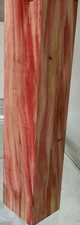 K D Curly Flaming Red BOX ELDER  Pepper Mill Pen Blanks Duck Call 2”Sq.x10” #196
