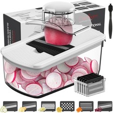 Cambom Mandoline Slicer Vegetable Cutter with 2L Container 10 Blades ProKit