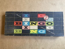 Vintage Pressman Bingo Board Game Set Complete with Cards Red Markers
