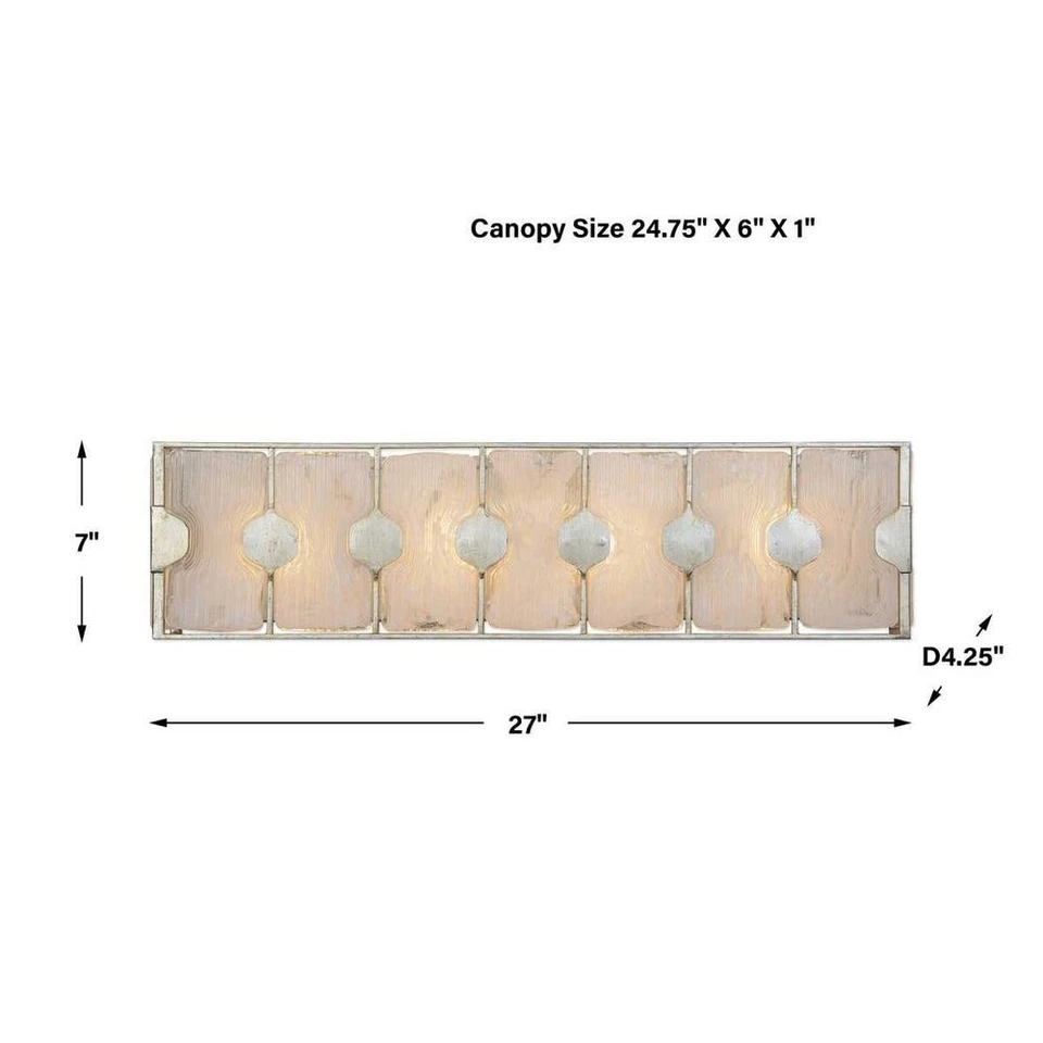ART DECO 27" QUATRO LUZES REDEMOINHO BRANCO PAREDE ARANDELA LUZ 22867 - Imagem 4 de 4