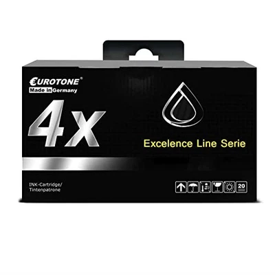 Eurotone Lot 4 Cartouches D’Encre Compatible Canon PGI525+PGI525BK Noir PLUS25 - Photo 1/4