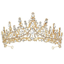 Gold Crown for Women Wedding Tiara for Women Queen Crown Crystal Tiara Crown Wed