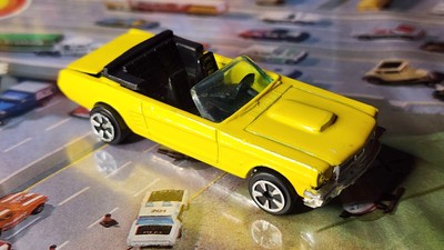 VTG 1979 Kidco Tough Wheels Famous Convertibles Yellow 66 Mustang 1/60 Diecast