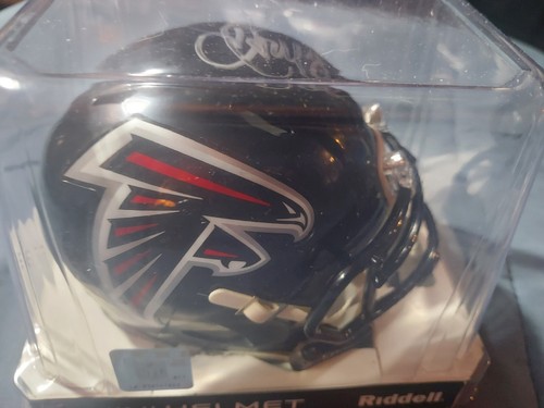 Falcons Jamal Anderson Beckett Authenticated Auto Speed Mini Helm