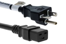 AC Power Cord, C19 to 6-20P, 12 AWG, 15 Ft