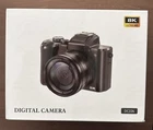 DC226 8K Digital Camera 2 Batteries 64GB Card Flash Lens Hood NEW
