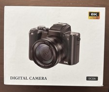 DC226 8K Digital Camera 2 Batteries 64GB Card Flash Lens Hood NEW