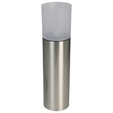 Image of Luxform Lambada Flickering Solar LED Garden Spike Light in Stainless Steel IP44