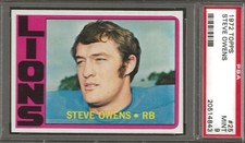 1972 Topps #25 STEVE OWENS Detroit Lions ROOKIE - Heisman Trophy Winner PSA 9