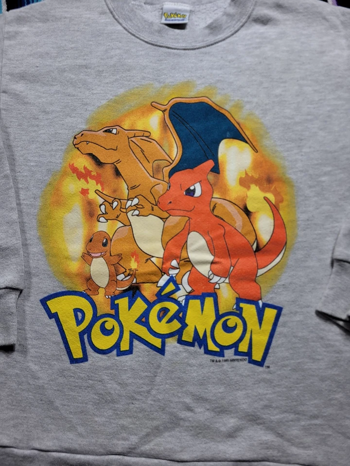 Sudadera De Colección Pokemon Charmander Charmeleon Charzard 1999 Nintendo Talla M Foto 2 de 4
