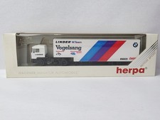 HERPA 859173 BMW LINDER M TEAM VOGELSANG BOX TRUCK TEAM TRAILER VERY NICE