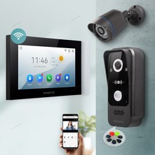 HOMSECUR 4 Wire WIFI HD Video Doorphone Entry Intercom With CCTV Call Transfer