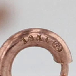 Collar de cadena de cuerda fina de 0,8 mm de oro rosa de 18 quilates Foto 4 de 4