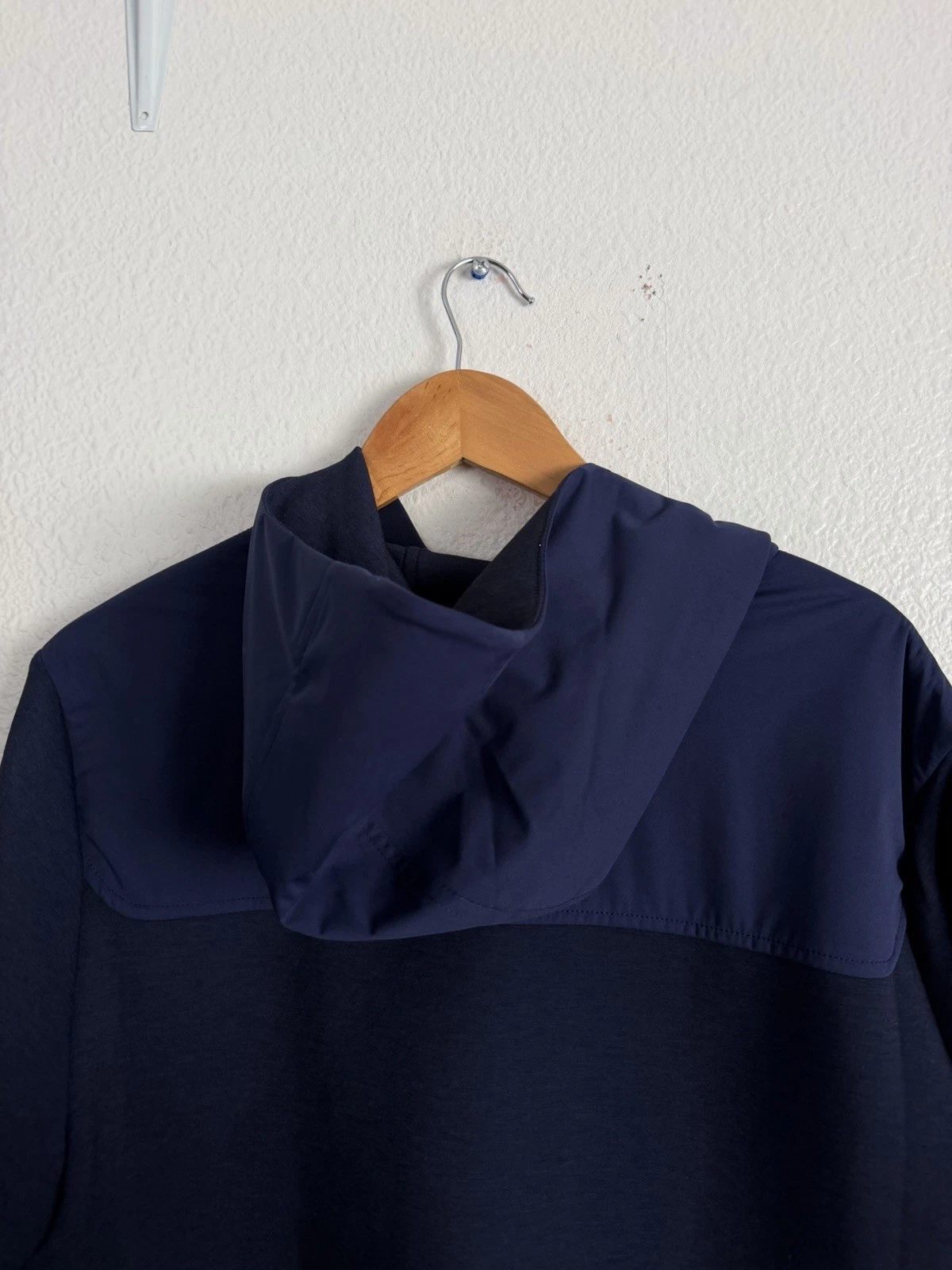 Peter Millar Winsome Hybrid Navy Pullover Hoodie Jacket MF25XZ22 Men Size Large image 5