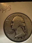 1945 25C Washington  Nice Date Lots Of History Been All Over After The WWar 2