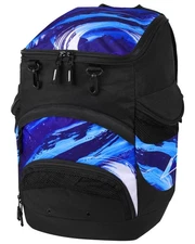 45L Swim Backpack Gym Bag with Shoe Compartment & Mesh Pockets, Team Sports Gear