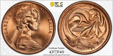 1977 Australia 2c Two Cent Coin PCGS MS65RD #3149
