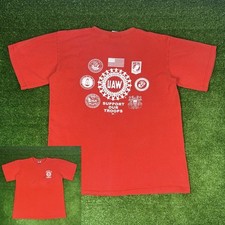 Vintage 90s UAW Union Workers Automotive T-Shirt Men's Large Made In USA - READ