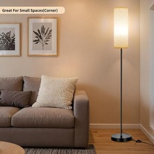 Home Floor Lamp with Beige Shade, Simple Design with Foot Pedal Switch