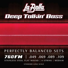 La Bella 760FM Deep Talkin' Bass Flatwound Strings 49-109 