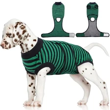 FUAMEY Dog Recovery Suit After Surgery, Soft Breathable Bodysuit, E-Collar Alter