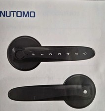 Nutomo Fingerprint Door Lock Handle With Number Pad & Keys