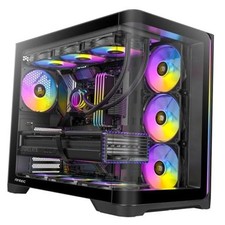 Mid-Tower ATX PC Case, 4 ARGB PWM Fans, Black C5 Curve ARGB