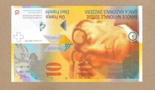 SWITZERLAND: 10 Franken Banknote,(UNC),P-67d,2010,No Reserve!