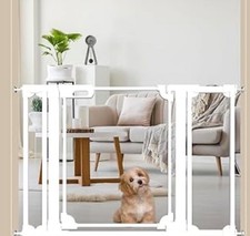 WAOWAO Clear Baby Gate for Stairs Modern Design Acrylic Auto Close 29.5 x47.24