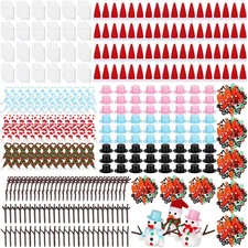 72 Pack Snowman Craft Kit Christmas DIY Build Snowman Decorating Kit Modeling...