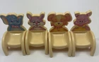 Vtg Barbie 1999 "Kelly's Surprise Party" Flip Set of 4 Chairs