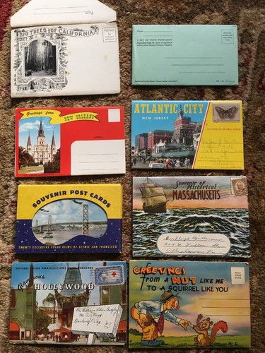 Lote de vistas de recuerdo de postales vintage Hollywood San Francisco California árboles grandes - Imagen 12 de 12