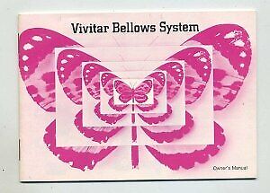 Vivitar Soffietto Sistema Manuale d'uso 1972 - Foto 1 di 1